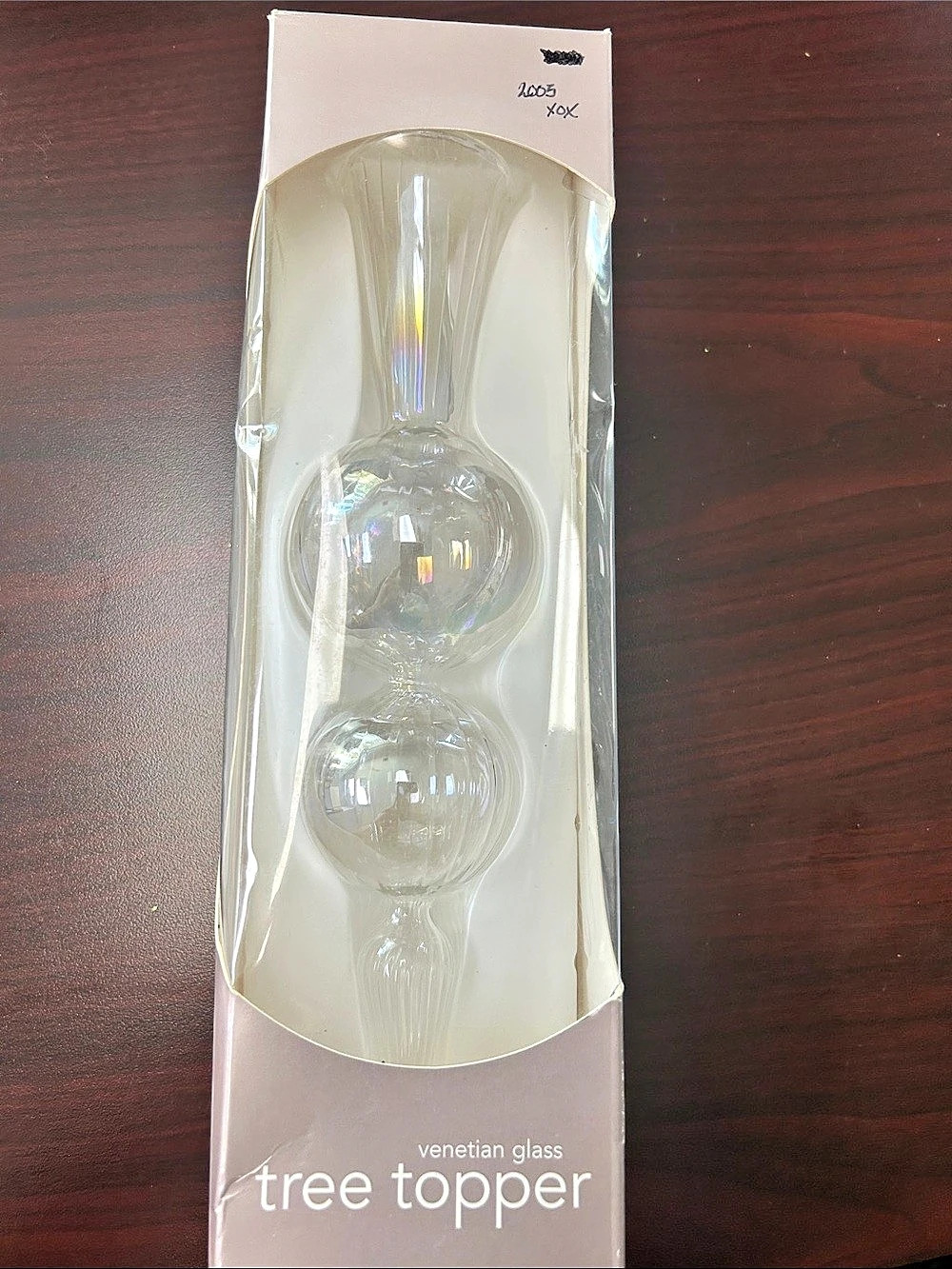Martha Stewart Tree Topper Venetian Glass NWT